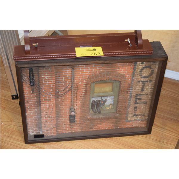 SHADOW BOX "HOTEL" WALL SHELF