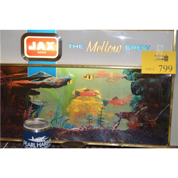 JAX BEER- THE MELLOW BREW LIGHTED "AQUARIUM SIGN