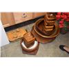 Image 1 : COLLECTION OF WOOD BOWLS, LAZY SUSAN, TRAY, ETC. (16 PCS)