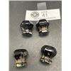 Image 1 : Very Good Rare Set of 4 1920's Black Amethyst Glass Door Knobs