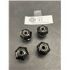 Image 2 : Very Good Rare Set of 4 1920's Black Amethyst Glass Door Knobs