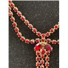 Image 2 : Unusual Ruby Red Vintage Rhinestone Necklace