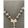 Image 2 : Double Strand Austrian Black Crystal Necklace 1950's-60's