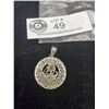 Image 1 : Viking Ship Sterling Silver Pendant 1" Diameter