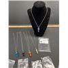 Image 1 : Lot of 5 Gemstone Healing Points Necklaces Chains Included