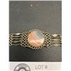 Image 2 : Vintage Silver Link Bracelt with Agate Circle