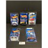 Image 1 : Lot of 5 Hot Wheels Sealed in Original Package, Plus in Card Protectors