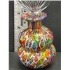 Image 2 : Vintage Hand Blown Murano Adventurine Millefiori Glass Perfume Bottle No Chips or Cracks