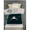 Image 1 : 10K White Gold 2ct White Sapphire Ring. Size 9.5 Nice Sparkle. Easily Resizable