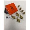 Image 1 : Lot of 8 Brass Elephant Place Card Holders