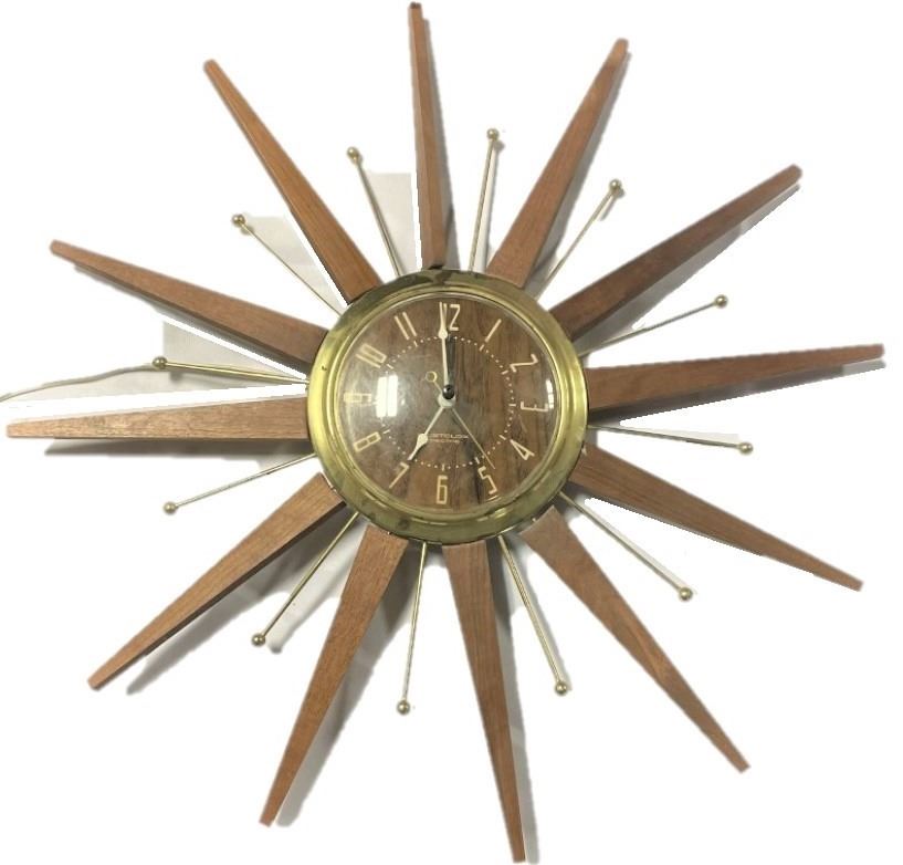 Vintage Westclox Electric Starburst Wall Clock Working