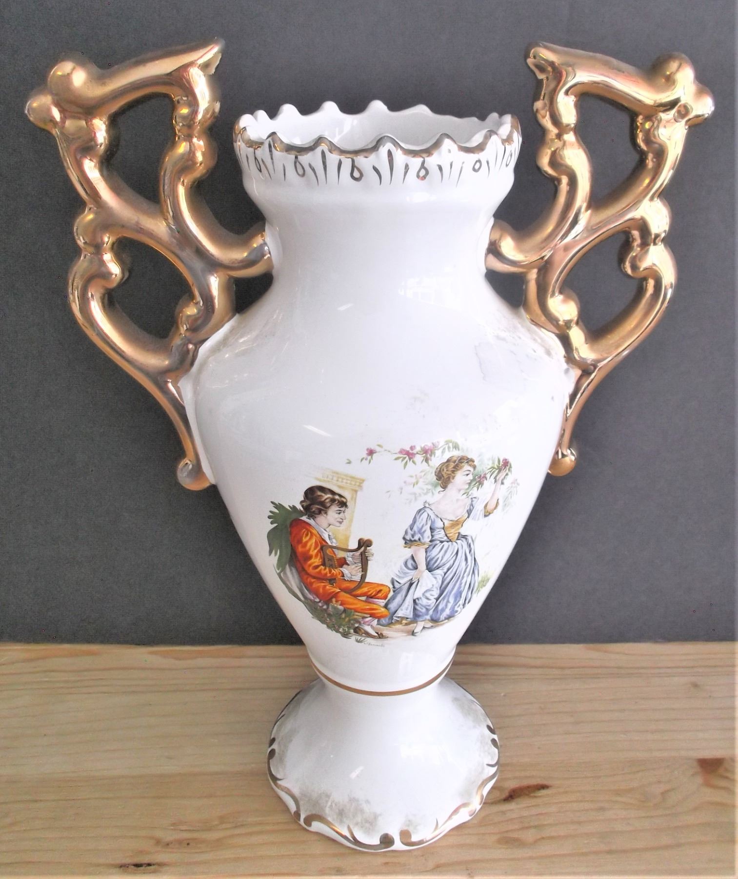 Porcelain Vase by Loucarte made in Portugal