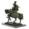 Image 4 : Knight Warrior Bronze Statue on Marble Base Sculpture