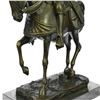 Image 8 : Knight Warrior Bronze Statue on Marble Base Sculpture