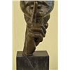 Image 3 : Man Hush Up Bronze Sculpture