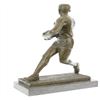 Image 2 : Hot Cast Rugged Rugby Player Bronze Sculpture Marble Base Statue Figure