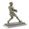 Image 4 : Hot Cast Rugged Rugby Player Bronze Sculpture Marble Base Statue Figure