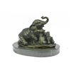 Image 2 : Elephant Mom with Two Cubs Bronze Sculpture