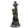 Image 1 : Legend Indian Chief with Wolf and Eagle Bronze Sculpture