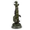 Image 2 : Legend Indian Chief with Wolf and Eagle Bronze Sculpture