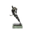 Image 2 : Passing Hockey Player Bronze Statue on Marble Base Sculpture
