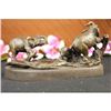 Image 3 : Three Elephants Walking Bronze Statue