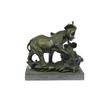 Image 3 : Elephant with Baby Wildlife Bronze Sculpture