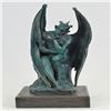 Image 1 : Green Patina Devil Bronze Sculpture