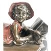Image 4 : Girl With Dog Bronze Sculpture