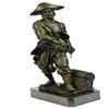 Image 1 : Pirate With Jewelry Chest and Sword Bronze Statue