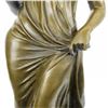 Image 8 : Young lady Gazes into a Flower Bronze Sculpture