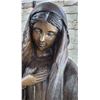 Image 2 : Virgin Mary Holy Statue Bronze Sculpture on Marble Base Statue
