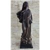 Image 4 : Virgin Mary Holy Statue Bronze Sculpture on Marble Base Statue