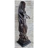 Image 6 : Virgin Mary Holy Statue Bronze Sculpture on Marble Base Statue