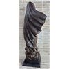 Image 7 : Virgin Mary Holy Statue Bronze Sculpture on Marble Base Statue