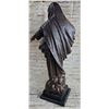 Image 8 : Virgin Mary Holy Statue Bronze Sculpture on Marble Base Statue