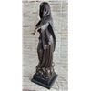 Image 9 : Virgin Mary Holy Statue Bronze Sculpture on Marble Base Statue