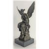 Image 7 : Beautiful Angel sits on Celestial Throne Bronze Sculpture