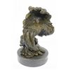 Image 3 : Bear Head Bust with Fish Bronze Sculpture