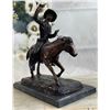 Image 6 : Man on Horse with Shooting Gun Bronze Sculpture