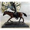 Image 7 : Man on Horse with Shooting Gun Bronze Sculpture