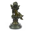 Image 3 : Cherub Trumpet Musician Artist Angel Bronze Statue
