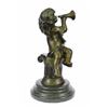 Image 4 : Cherub Trumpet Musician Artist Angel Bronze Statue