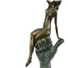 Image 4 : Modern Art Girl Sitting on Hand Bronze Sculpture
