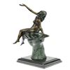Image 5 : Modern Art Girl Sitting on Hand Bronze Sculpture