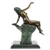Image 7 : Modern Art Girl Sitting on Hand Bronze Sculpture
