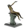 Image 8 : Modern Art Girl Sitting on Hand Bronze Sculpture