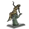 Image 9 : Modern Art Girl Sitting on Hand Bronze Sculpture