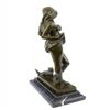 Image 2 : Alluring Woman with Cat Bronze Sculpture
