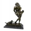Image 3 : Alluring Woman with Cat Bronze Sculpture